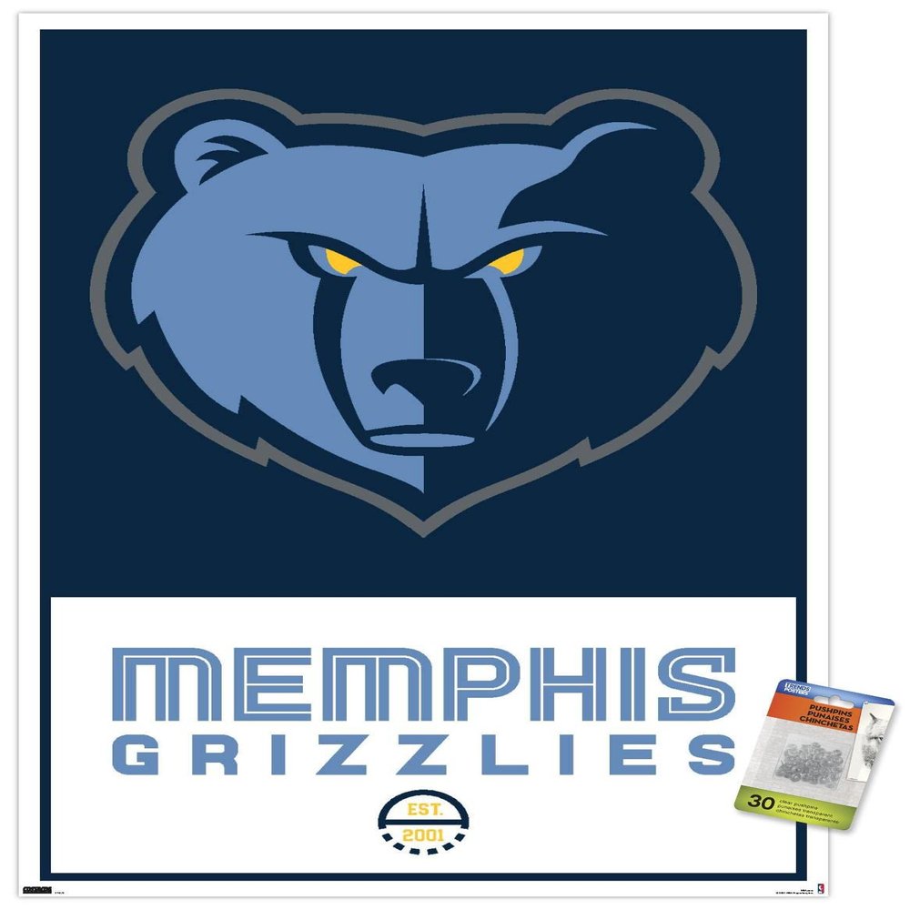 NBA Memphis Grizzlies - Logo 21 Wall Poster with Pushpins