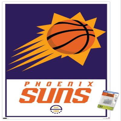 NBA Phoenix Suns - Logo 21 Wall Poster with Push Pins
