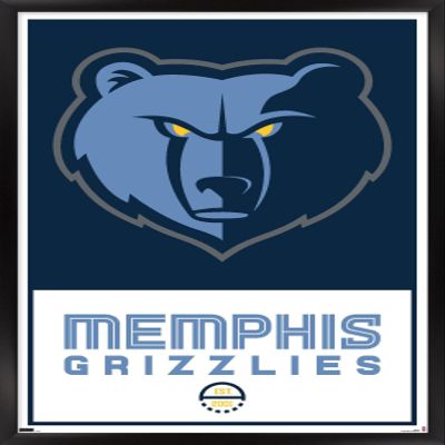 Trends International NBA Memphis Grizzlies - Logo 21 Wall Poster, 14.725" x 22.375", Black Framed Version