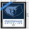 Trends International NBA Memphis Grizzlies - Logo 21 Wall Poster, 14.725" x 22.375", Black Framed Version view 3
