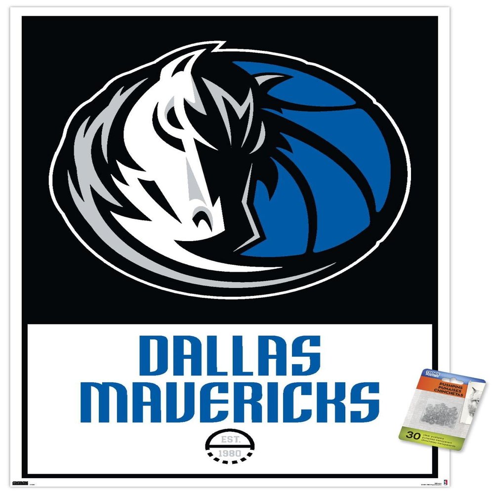 NBA Dallas Mavericks - Logo 21 Wall Poster with Pushpins