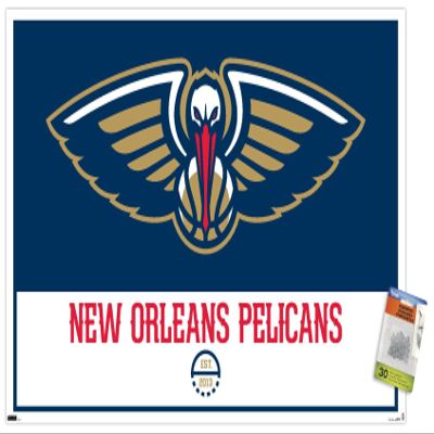 NBA New Orleans Pelicans - Logo 21 Wall Poster with Push Pins