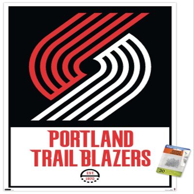 NBA Portland Trail Blazers - Logo 21 Wall Poster with Pushpins