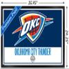 Trends International NBA Oklahoma City Thunder - Logo 21 Wall Poster, 22.375" x 34", Black Framed Version view 3