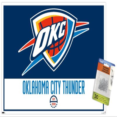 NBA Oklahoma City Thunder - Logo 21 Wall Poster with Push Pins
