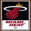 Trends International NBA Miami Heat - Logo 21 Wall Poster, 14.725" x 22.375", Mahogany Framed Version view 1