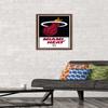 Trends International NBA Miami Heat - Logo 21 Wall Poster, 14.725" x 22.375", Mahogany Framed Version view 2