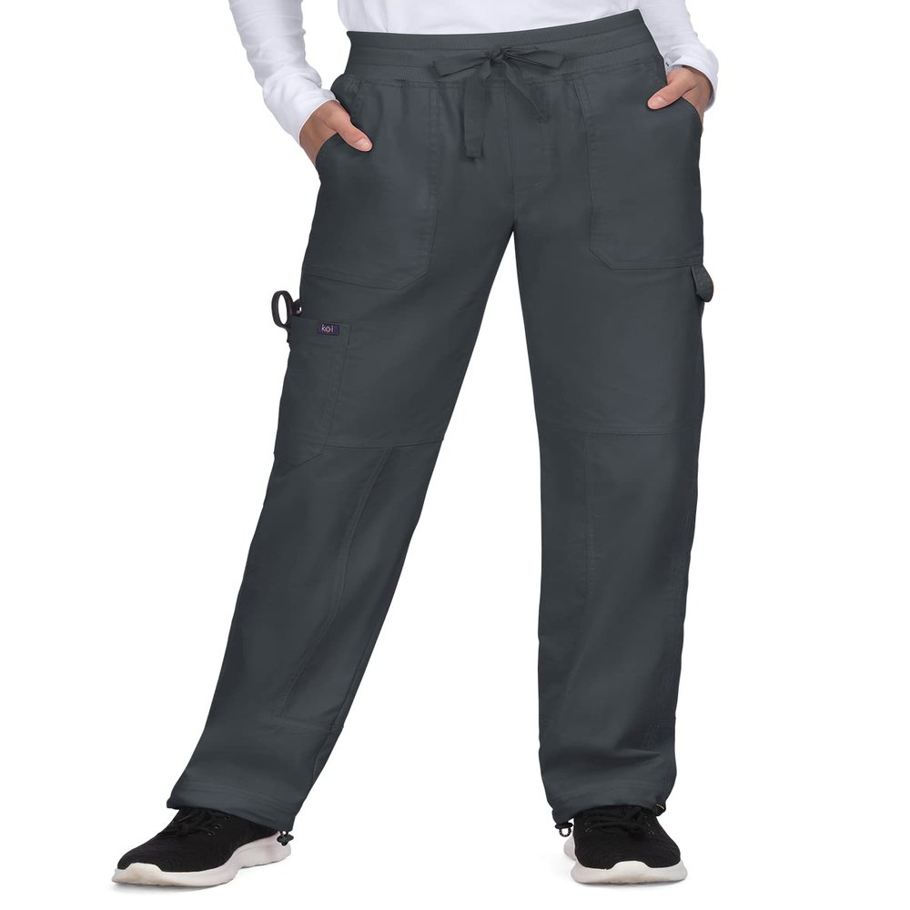 KOI Stretch 751 "Alma Adjustable Wide-Leg Scrub Pant-Charcoal-3X-Large