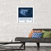 Trends International NBA Memphis Grizzlies - Logo 21 Wall Poster, 14.725" x 22.375", White Framed Version view 2