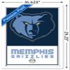 Trends International NBA Memphis Grizzlies - Logo 21 Wall Poster, 14.725" x 22.375", White Framed Version view 3