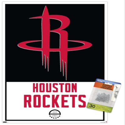 NBA Houston Rockets - Logo 21 Wall Poster with Push Pins