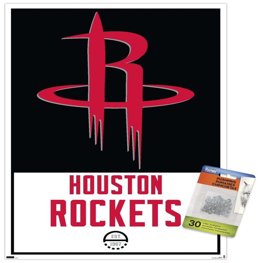 NBA Houston Rockets - Logo 21 Wall Poster with Push Pins