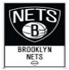 Trends International NBA Brooklyn Nets - Logo 21 Wall Poster, 14.725" x 22.375", White Framed Version view 1