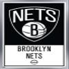 Trends International NBA Brooklyn Nets - Logo 21 Wall Poster, 22.375" x 34", Silver Framed Version view 1