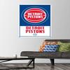 NBA Detroit Pistons - Logo 21 Wall Poster with Push Pins view 2