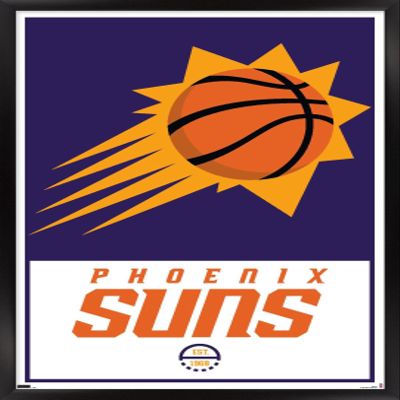 Trends International NBA Phoenix Suns - Logo 21 Wall Poster, 22.375" x 34", Black Framed Version