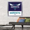 Trends International NBA Charlotte Hornets - Logo 21 Wall Poster, 22.375" x 34", Silver Framed Version view 2