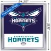 Trends International NBA Charlotte Hornets - Logo 21 Wall Poster, 22.375" x 34", Silver Framed Version view 3