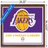 Trends International NBA Los Angeles Lakers - Logo 21 Wall Poster, 14.725" x 22.375", Mahogany Framed Version view 3