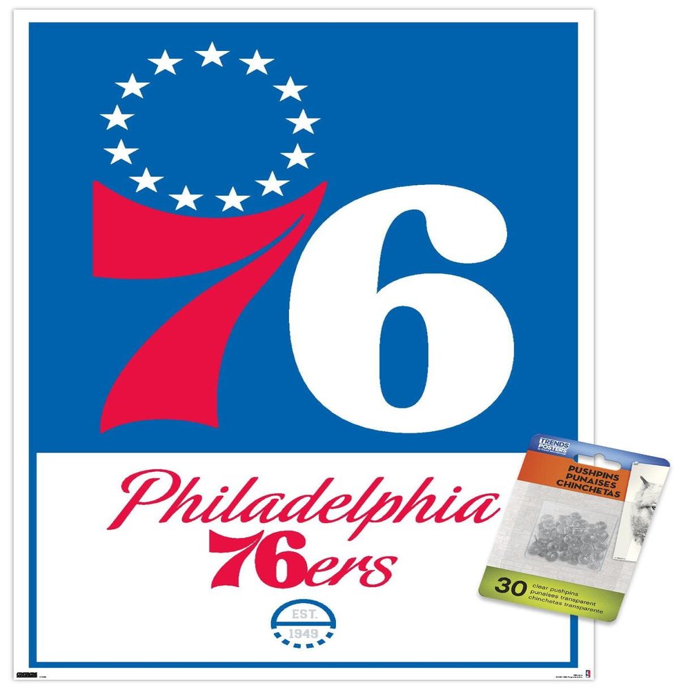 NBA Philadelphia 76ers - Logo 21 Wall Poster with Push Pins