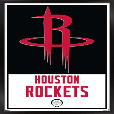 Trends International NBA Houston Rockets - Logo 21 Wall Poster, 22.375" x 34", Black Framed Version