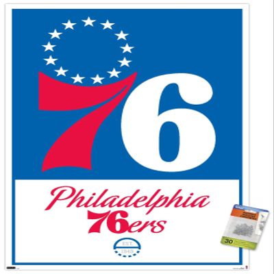 NBA Philadelphia 76ers - Logo 21 Wall Poster with Pushpins