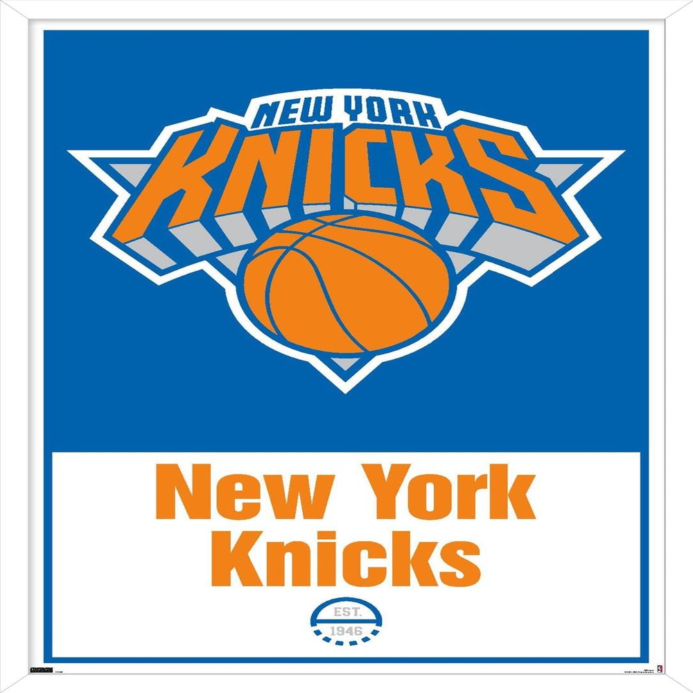 Trends International NBA New York Knicks - Logo 21 Wall Poster, 22.375" x 34", White Framed Version