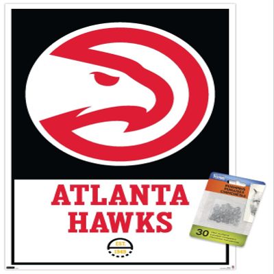 NBA Atlanta Hawks - Logo 21 Wall Poster with Push Pins