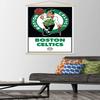 Trends International NBA Boston Celtics - Logo 21 Wall Poster, 22.375" x 34", Premium Print and Beechwood Hanger Bundle view 2