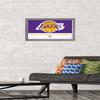 Trends International NBA Los Angeles Lakers - Logo 21 Wall Poster, 14.725" x 22.375", Barnwood Framed Version view 2