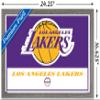 Trends International NBA Los Angeles Lakers - Logo 21 Wall Poster, 14.725" x 22.375", Barnwood Framed Version view 3