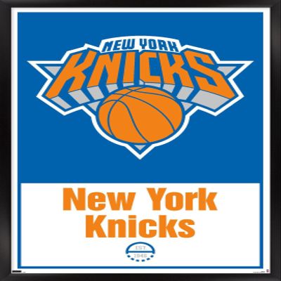 Trends International NBA New York Knicks - Logo 21 Wall Poster, 22.375" x 34", Black Framed Version