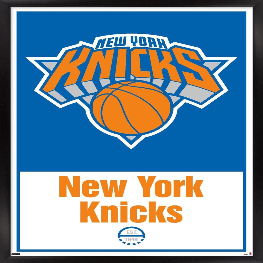 Trends International NBA New York Knicks - Logo 21 Wall Poster, 22.375" x 34", Black Framed Version