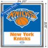 Trends International NBA New York Knicks - Logo 21 Wall Poster, 22.375" x 34", Barnwood Framed Version view 3