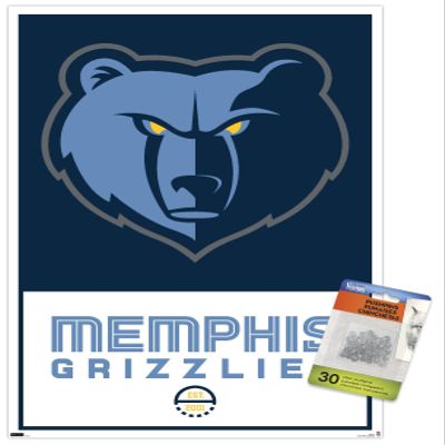 NBA Memphis Grizzlies - Logo 21 Wall Poster with Push Pins