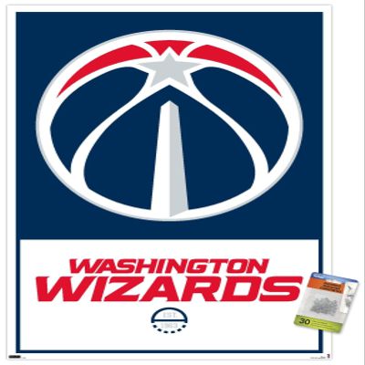 NBA Washington Wizards - Logo 21 Wall Poster with Pushpins