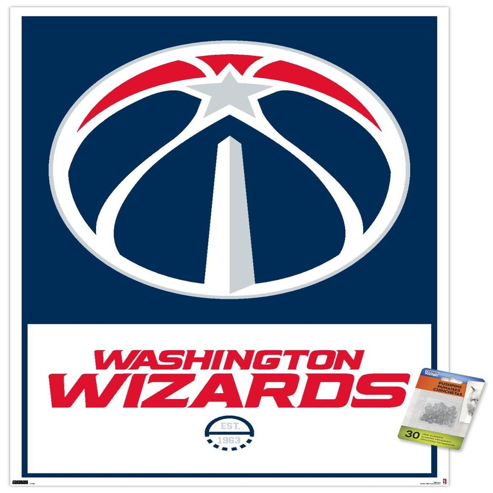 NBA Washington Wizards - Logo 21 Wall Poster with Pushpins