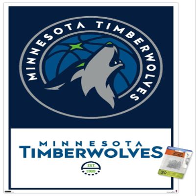 NBA Minnesota Timberwolves - Logo 21 Wall Poster with Push Pins
