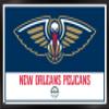 Trends International NBA New Orleans Pelicans - Logo 21 Wall Poster, 22.375" x 34", Black Framed Version view 1