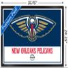 Trends International NBA New Orleans Pelicans - Logo 21 Wall Poster, 22.375" x 34", Black Framed Version view 3