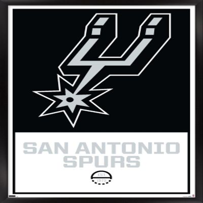 Trends International NBA San Antonio Spurs - Logo 21 Wall Poster, 22.375" x 34", Black Framed Version