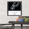 Trends International NBA San Antonio Spurs - Logo 21 Wall Poster, 22.375" x 34", Black Framed Version view 2