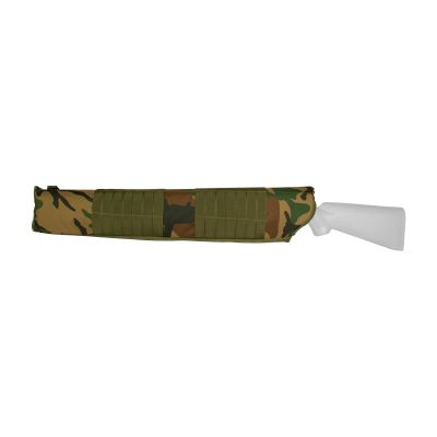 Fox Outdoor Products Tactical Shotgun Scabbard, Water-Resistant 600 Denier Gun Case, Adjustable Shoulder Strap, 29.5x6.5, Woodland Camo