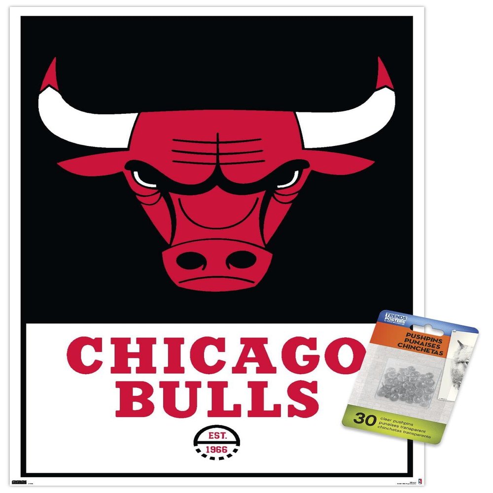NBA Chicago Bulls - Logo 21 Wall Poster with Push Pins