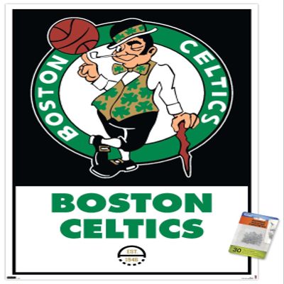 NBA Boston Celtics - Logo 21 Wall Poster with Push Pins