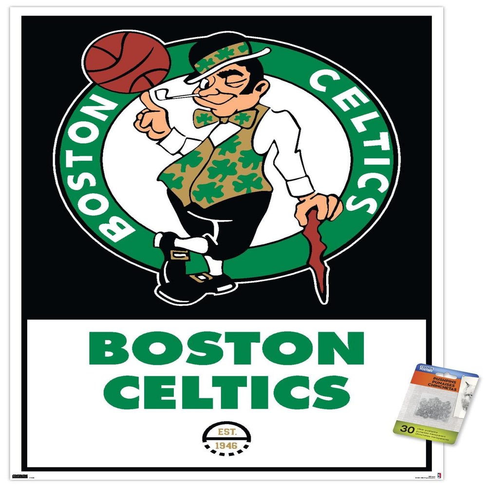 NBA Boston Celtics - Logo 21 Wall Poster with Push Pins