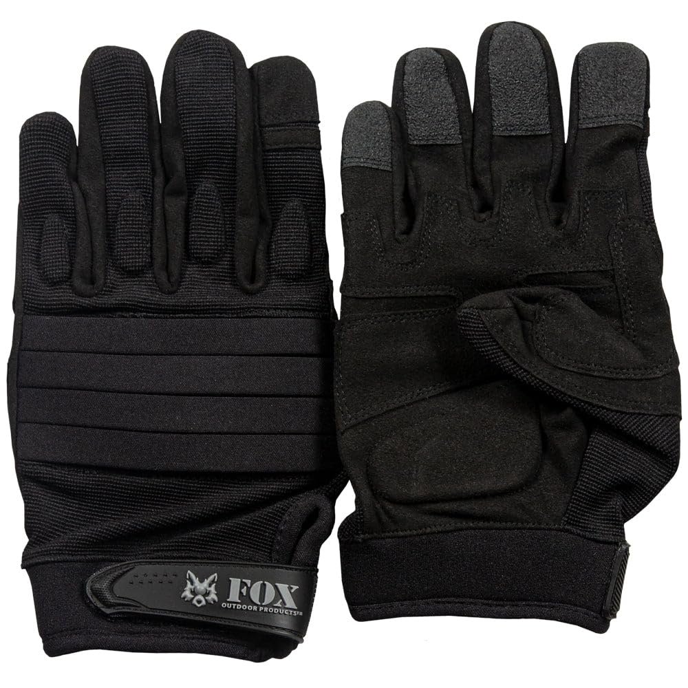 Fox Outdoor 79-701 XL Flex-Knuckle Raid Gloves - Black XL