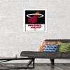 Trends International NBA Miami Heat - Logo 21 Wall Poster, 14.725" x 22.375", White Framed Version view 2