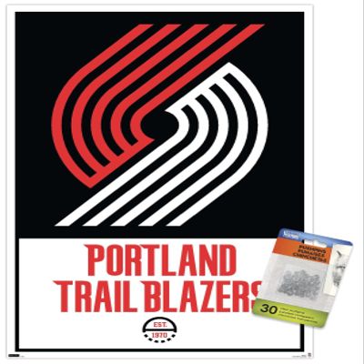 NBA Portland Trail Blazers - Logo 21 Wall Poster with Push Pins