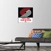 NBA Portland Trail Blazers - Logo 21 Wall Poster with Push Pins view 2